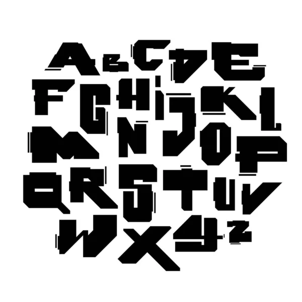 几何现代网络字体 矢量字母 — 图库矢量图片