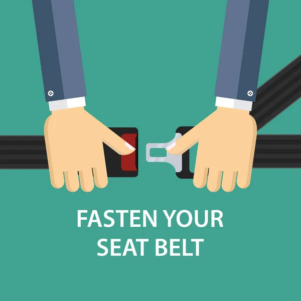 Verrouillage des mains ceinture de sécurité — Image vectorielle