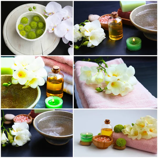 Wellness e colagem de spa — Fotografia de Stock