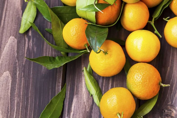 Clementines citrusvruchten heap bovenaanzicht — Stockfoto