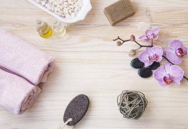 Spa natürmort Üstten Görünüm