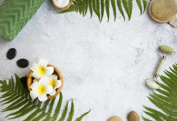 Spa bodegón flatlay con espacio de copia — Foto de Stock