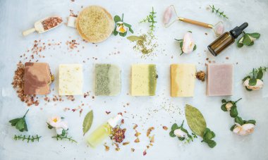 Bitki özleri, el yapımı Sabun, organik doğal sabun çubuklarıyla atış top