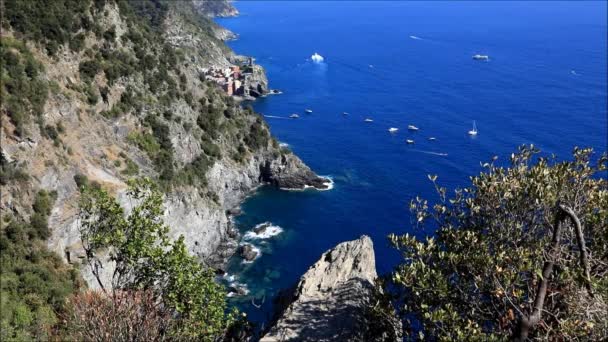 Wybrzeża Cinque Terre — Wideo stockowe