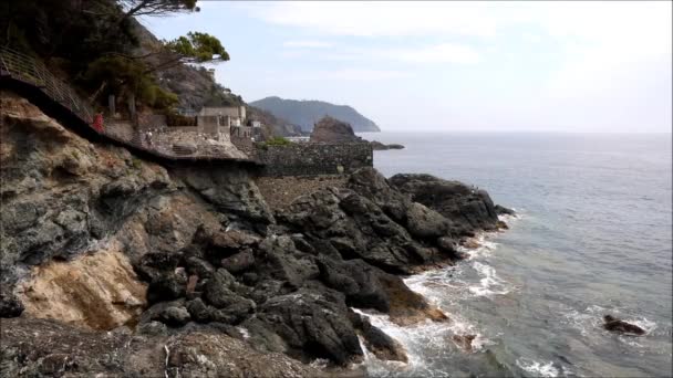 Sahil Cinque Terre Talya — Stok video