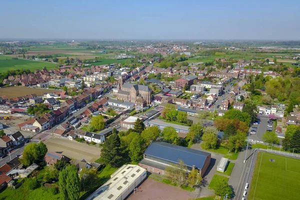 Veduta aerea di una città Immagine Stock