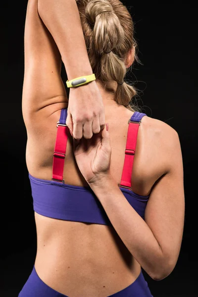 Athletic kvinna stretching — Gratis stockfoto