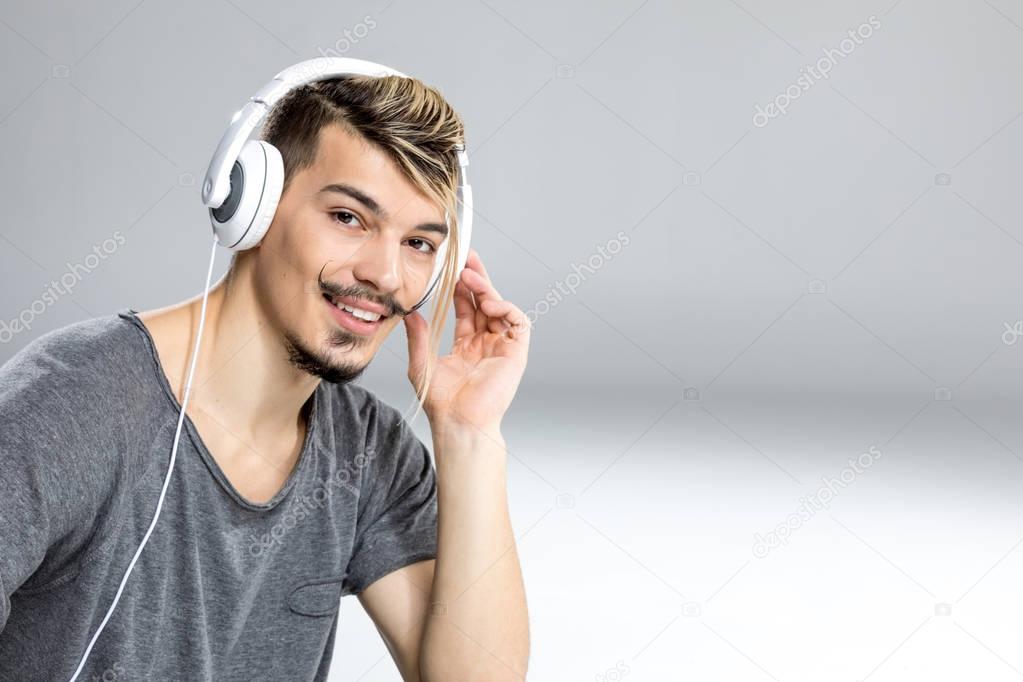 Man listening to music 