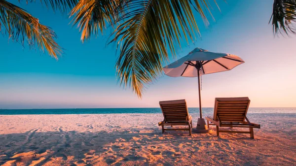 暑期海滩旅游度假背景的概念.放松快乐浪漫田园诗家庭浪漫夫妻墙纸。地球概念。生态系统绿色背景 — 图库照片