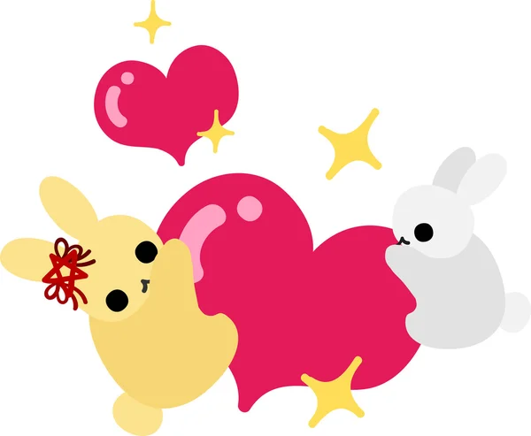 Mooie kleine konijnen — Stockvector