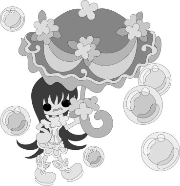 Şık bir şemsiye ile kız