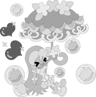 Şık bir şemsiye ile kız