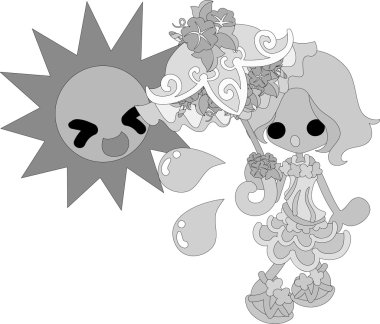 Sevimli kız ve sabah zafer