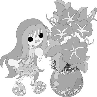 Sevimli kız ve sabah zafer