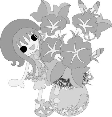 Sevimli kız ve sabah zafer