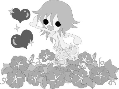 Sevimli kız ve sabah zafer