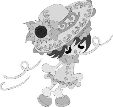 Sevimli kız ve ayçiçeği