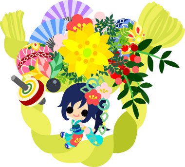 Kimono (Japon tarzı kumaş şık kızlarda)