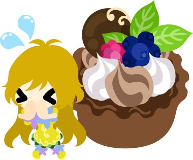 Çikolatalı tatlılar, tatlı çizim