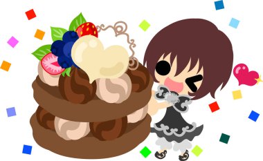 Çikolatalı tatlılar, tatlı çizim