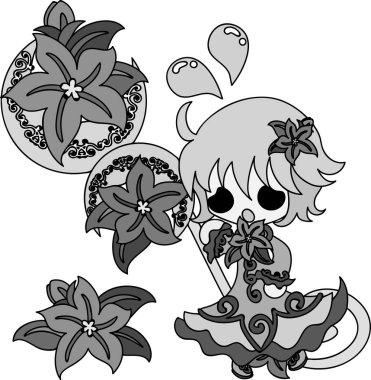 Şık çiçek kızlar