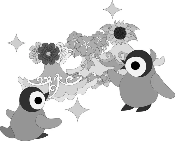 Güzel penguen bebekler, çizim