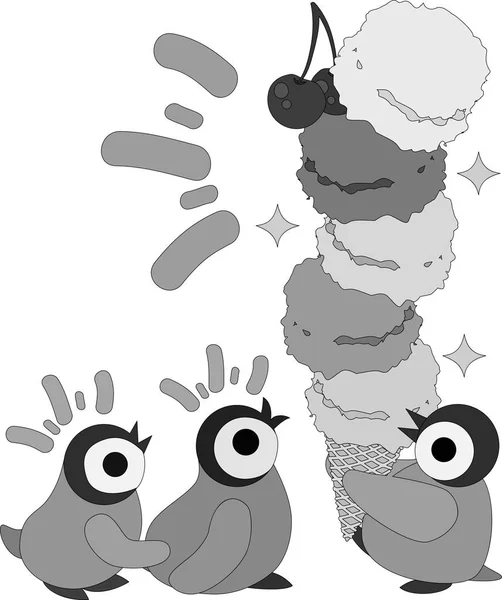 Güzel penguen bebekler, çizim