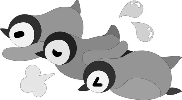 L'illustrazione di graziosi bambini pinguini — Vettoriale Stock