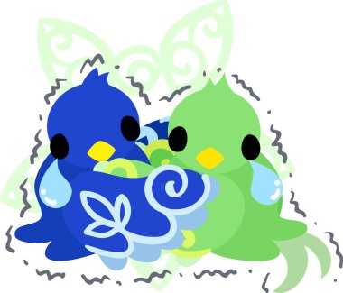 Şirin küçük kuş gizemli tasarım