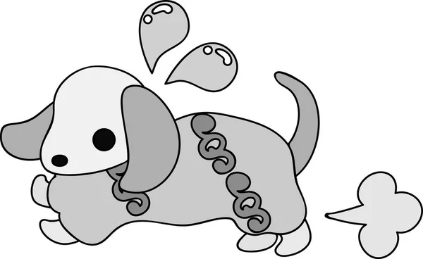 Die Illustration des niedlichen Hundes — Stockvektor