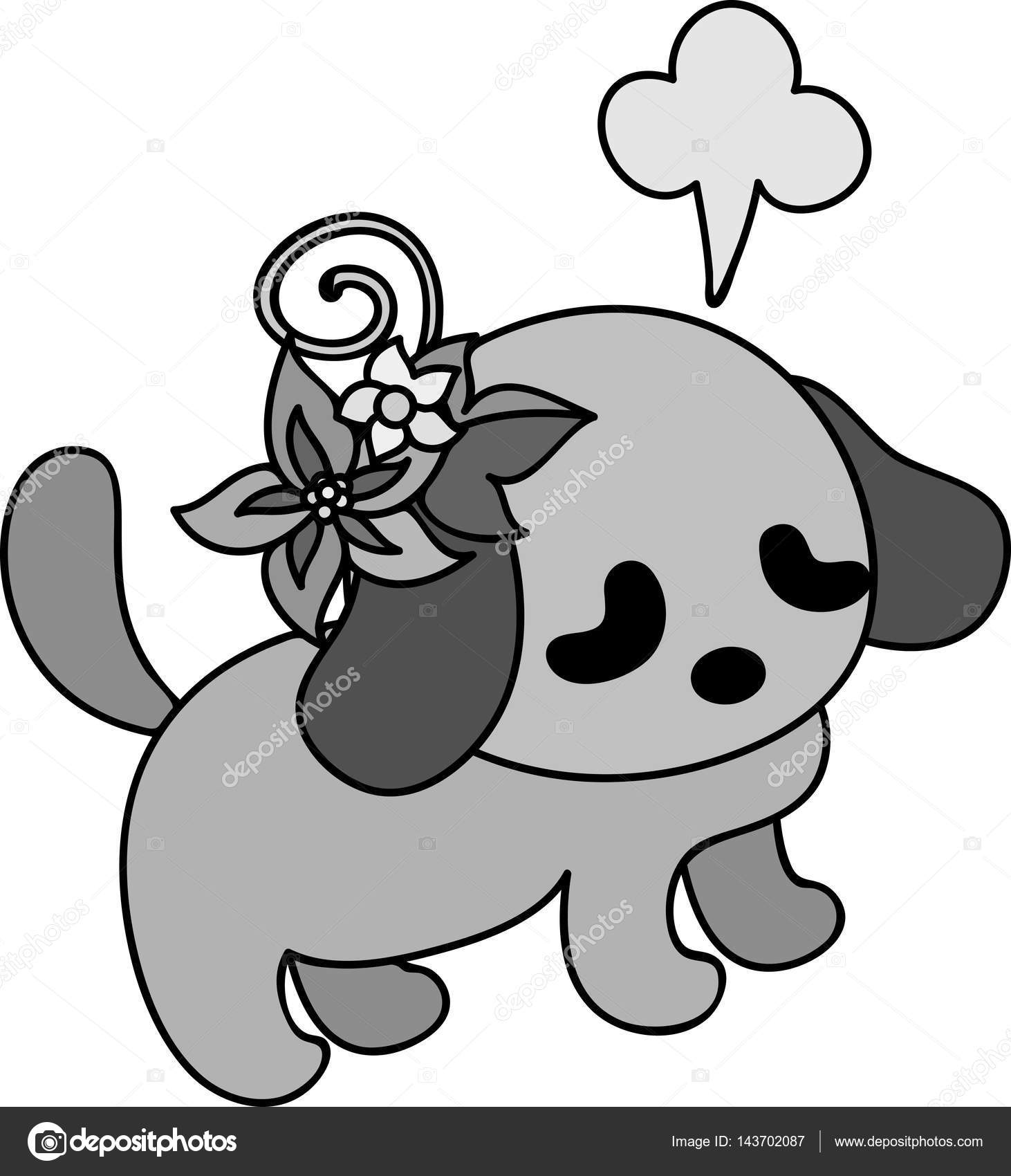 Download The illustration of cute dog — Stock Vector © chiharu-t ...