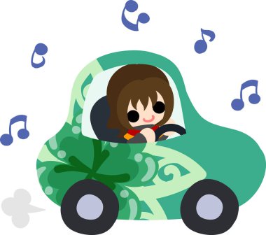 Sevimli kız ve yonca