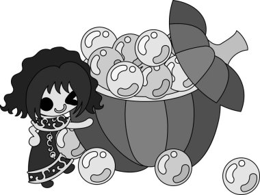 Kabak tatlılar şirin illüstrasyon