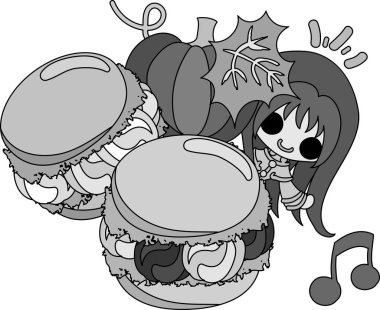 Kabak tatlılar şirin illüstrasyon