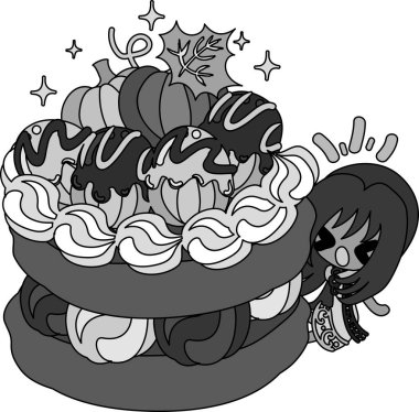 Kabak tatlılar şirin illüstrasyon