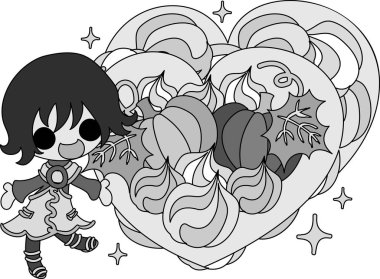 Kabak tatlılar şirin illüstrasyon