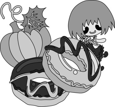 Kabak tatlılar şirin illüstrasyon