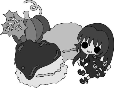 Kabak tatlılar şirin illüstrasyon