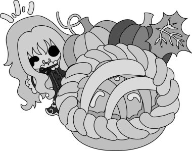 Kabak tatlılar şirin illüstrasyon