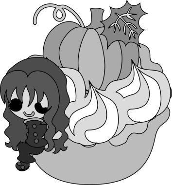 Kabak tatlılar şirin illüstrasyon