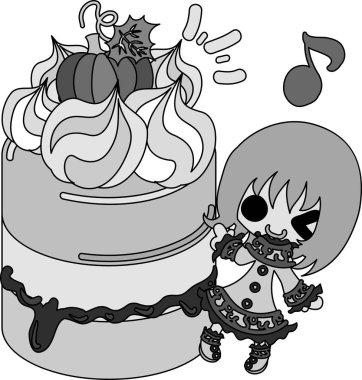 Kabak tatlılar şirin illüstrasyon