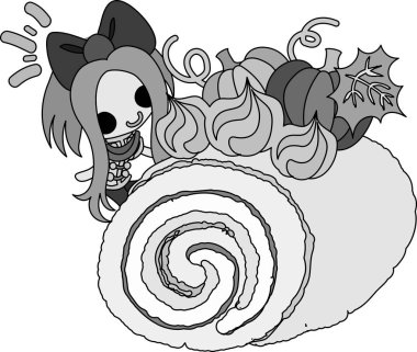 Kabak tatlılar şirin illüstrasyon