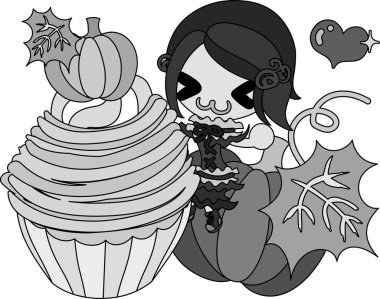 Kabak tatlılar şirin illüstrasyon