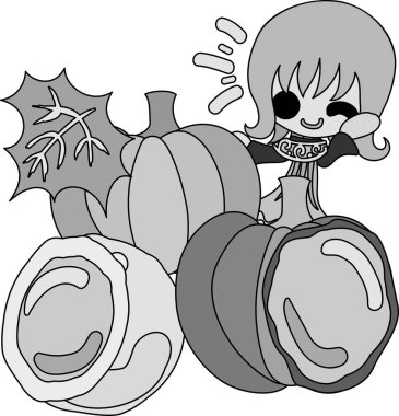 Kabak tatlılar şirin illüstrasyon