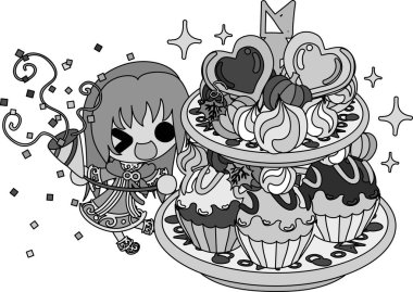 Kabak tatlılar şirin illüstrasyon