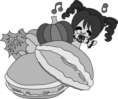 Kabak tatlılar şirin illüstrasyon