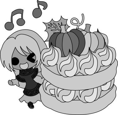 Kabak tatlılar şirin illüstrasyon