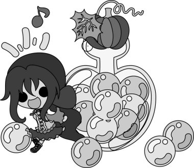 Kabak tatlılar şirin illüstrasyon