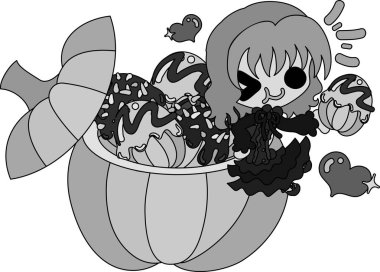 Kabak tatlılar şirin illüstrasyon