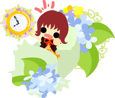 Sevimli bir kız ve ortanca